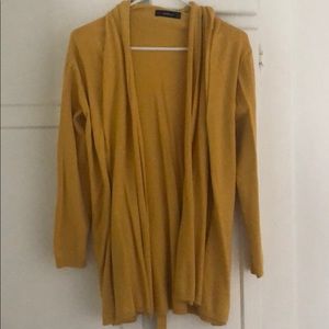 Mustard/yellow Zara duster cardigan sweater